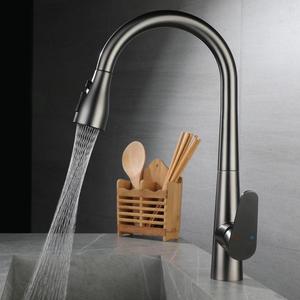 <span class=keywords><strong>Robinet</strong></span> de <span class=keywords><strong>cuisine</strong></span> et salle de bain en acier inoxydable 304, monocommande, avec douchette extractible, monotrou, 2 modes de pulvérisation, certifié CE, anti-éclaboussures - Product Image 4