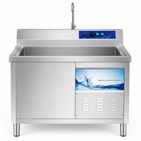 Lave-vaisselle à ultrasons commercial en acier inoxydable, équipement de cuisine pour restaurant, hôtel, cantine, nettoyage de la vaisselle