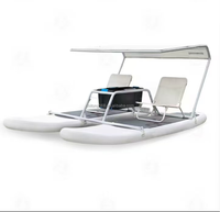 Prix usine populaire catamaran croisière ponton Portable bateau pliable gonflable électrique maison bateau pour les jeux d'eau