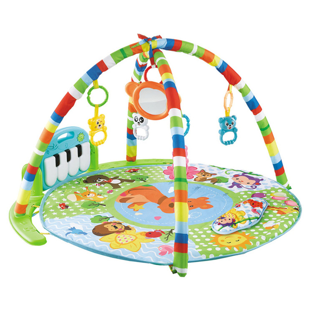 Baby Activity Gym Music Foldable Music Kick Piano Keyboard Fitness Baby Play Mat