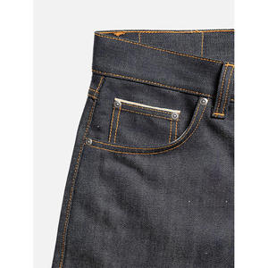 High Quality Japanese Selvedge <b>Denim</b> Jeans Heavyweight 100% Cotton Indigo Raw Selvedge Jeans Casual Straight Fit Jeans Men - Product Image 3