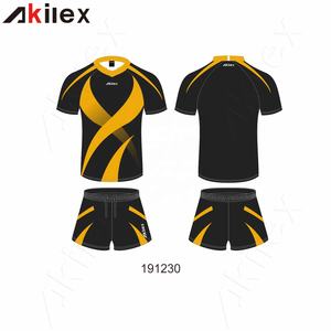 Akilex Atacado Personalizar Sport Wear <span class=keywords><strong>Rugby</strong></span> <span class=keywords><strong>Jersey</strong></span> Tricô Sublimação Completa Set ou Cut & sew Impressão Digital <span class=keywords><strong>Rugby</strong></span> Kit - Product Image 4