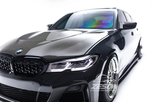 Cofano Anteriore in Vera Fibra di Carbonio Stile GTS per <span class=keywords><strong>BMW</strong></span> Serie <span class=keywords><strong>3</strong></span> G20 G28 2019-2026 <span class=keywords><strong>M</strong></span> Sport M340i 330i con Presa d'Aria - Product Image 3