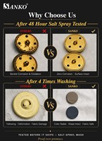 Boutons en métal SANKO, forme dôme, surface lisse, finition or et argent, pour manteau, blazer, costume, robe