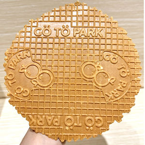 Machine à cornets à gaufres industrielle personnalisée en acier inoxydable pour crème glacée avec fleur, logo personnalisé pour petites entreprises - Product Image 5