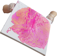 Peinture acrylique à couler WingArt Factory, personnalisée pour enfants, 6 couleurs, 60 ml, pour la peinture