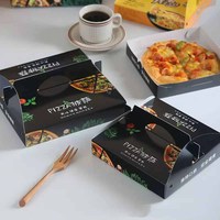Emballage en papier pour pizza au pepperoni écologique et biodégradable, boîte en carton ondulé pour pizza napolitaine, emballage pour pizza hawaïenne