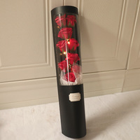 Savon en forme de rose artificielle, cadeau créatif pour la Saint-Valentin, bouquet en boîte cadeau, fleur pour petite amie et femme, bouquet de roses éternelles