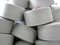 Fil à tricoter et à tisser Open End TC Ne 6/1-Ne 10/1, 35% coton recyclé + 65% polyester, faible MOQ 2000 kg, facile à travailler