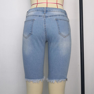 S-3XL 2021 Nuovi Shorts in <span class=keywords><strong>Jeans</strong></span> alla Moda per Donne, <span class=keywords><strong>Strappati</strong></span> ed Elasticizzati, Pantaloni in Denim Taglie Forti - Product Image 6