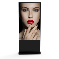 Kios Digital Signage LCD HD Terlaris, Model Lantai, 43/55/65 Inci, IP65, Video Wall untuk Iklan Dalam Ruangan, Lift, dan Pusat Perbelanjaan