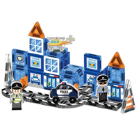 Vente en gros de 46 pièces de blocs magnétiques miniatures portables, jeu de société de bureau, jeu de table de voyage sur le thème de la lutte contre les incendies, personnalisable OEM