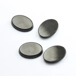 manufacture top quality polished black oval natural agate stone onyx stone