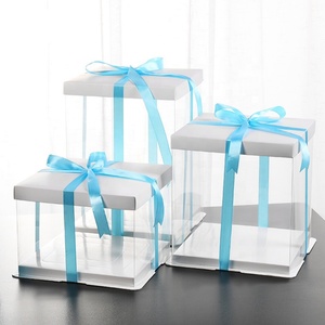 Wholesale Price 2022 Best square <b>Transparent</b> <b>Cake</b> <b>Box</b> Packaging <b>Box</b> Food Grade Plastic <b>Cake</b> <b>Box</b> - Product Image 2