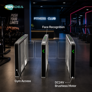 Cancello Automatico con Riconoscimento Facciale per Controllo Accessi Palestra, Motore Brushless DC24V, Anti-Intrusione, Codice QR, RFID, <span class=keywords><strong>Apertura</strong></span> 0.6s, Impermeabile IP52 - Product Image 1