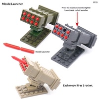 Blocs de construction en plastique assemblés, accessoires de figurines de soldats, armes, grenades, lance-roquettes, fusils anti-aériens, briques militaires, jouets