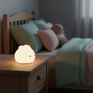 LEDUNI Rabbit Night <b>Light</b> 3000K Warm White USB Rechargeable Dimmable Tap Control <b>Small</b> Silicone Bedroom Lamp - Product Image 2