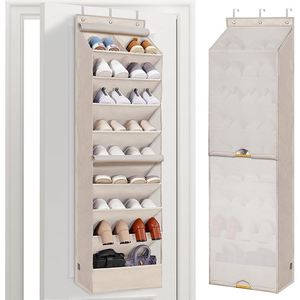 Organizador de Zapatos Colgante de 5 Niveles, Multifuncional, Bolsas de Almacenamiento de Melamina, Instalación Tipo Soporte, Diseño Rectangular Plegable - Product Image 1