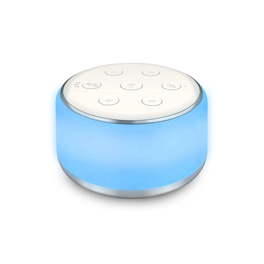 White Noise Sound Machine for baby use Adjustable Timer Colorful Night Light White Noise Machine Indoor Night Light for bedroom