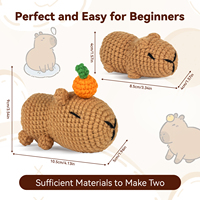 Kit de Bricolage en Crochet pour Capybara Animal Mignon de Dessin Animé, Ornement de Bureau Fait Main, Décoration, Cadeau, Vente en Gros