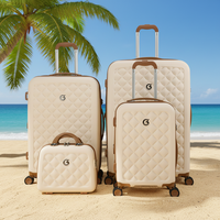 Ensemble de bagages ultra-légers Goby London 14/20/25/29 pouces ABS+PC, valise à roulettes grande capacité extensible avec roulettes