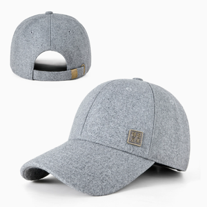 Casquette de baseball tendance pour homme, style coréen, à large bord, en toile 3D avec lettres, réglable, pour l'extérieur, protection des oreilles, automne-hiver - Product Image 4