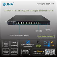 Switch de Red OEM/ODM de 4, 6, 8 y 16 Puertos, Switch Ethernet de Fibra de 100/1000M, Gigabit POE con 2 Puertos RJ45 de Enlace Ascendente