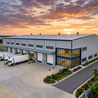 Edificio de Almacén de Estructura de Acero Prefabricada para Parque Logístico y Centro de Clasificación de Comercio Electrónico con Paneles Sándwich Aislantes