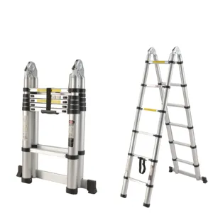 Industriële Uitbreiding Telescopische Vouwladder Moderne Ladder Combinatie Ladder Aluminium Voor Magazijn