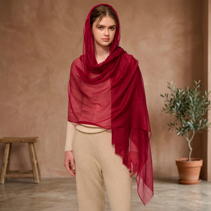 Nouvelles Couleurs 2026 – Châle Long en Cachemire Ultra Fin, Léger et Durable, Tissage 200S, Respirant, Séchage Rapide, 100% Cachemire Uni - Product Image 3