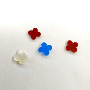 Mã não tự nhiên lỏng màu đỏ thạch anh tím màu xanh lá cây Mã Não Opal Topaz bốn lá cỏ ba lá hình bầu dục cắt đệm lê đá quý - Product Image 1