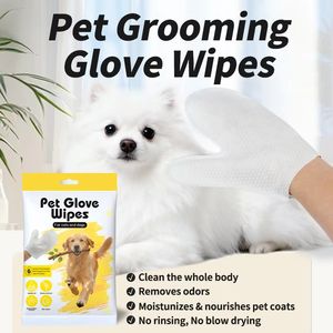 Gants jetables professionnels pour animaux de compagnie, lingettes désodorisantes pour le nettoyage à sec des pattes de chats et de chiens après la promenade - Vente en gros usine - Product Image 4