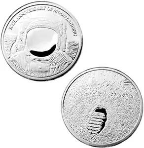 Apollo 11 astronot NASA meydan sikke, ulusal havacılık ve uzay yönetimi hatıra paraları (gümüş)