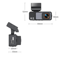 Caméra de tableau de bord 4K à double objectif avant et arrière avec GPS intégré, Wi-Fi, surveillance de stationnement 24h/24, enregistreur de conduite ultra HD pour voiture
