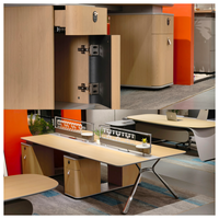 Cloison de bureau modulaire multifonction en bois massif, barrière de poste de travail, couleurs personnalisables, durable