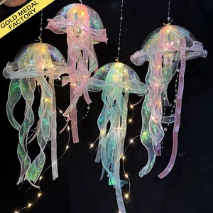 Lanterne de nuit à pousser créative à pois brillants pour chambre de fille, décorations suspendues, lanterne de méduse <span class=keywords><strong>lumineuse</strong></span> - Product Image 1