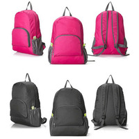 Sac à dos pliable de voyage léger et imperméable en coton Oxford, personnalisable avec logo, à la mode et à prix abordable