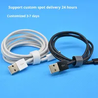 Câble de charge USB-A vers Micro USB en PVC blanc et noir OD 3.3 2A pour téléphones de voiture, appareils photo, ordinateurs, écouteurs avec transfert de données