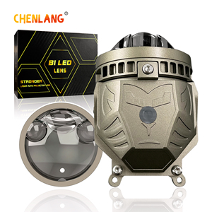 Chenlang 3 pouces Bi LED antibrouillard blanc <span class=keywords><strong>jaune</strong></span> 3 couleurs avec trois lentilles de projecteur bi-LED laser IP68 antibrouillard pour voiture Honda Toyota - Product Image 1