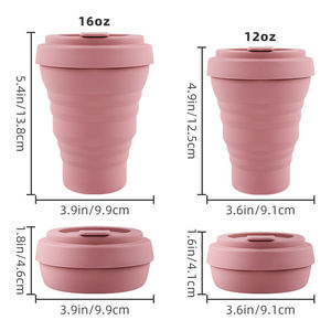 Wholesale Outdoor Custom Logo Color Eco-Friendly Portable <b>Cups</b> <b>Reusable</b> Coffee <b>Cup</b> Folding Collapsible Travel Drinking Modern - Product Image 6