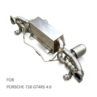 Silenciador Catback Valvetronic de Acero Inoxidable T304 para Porsche 718 GT4, Escape GTS 4.0L 2019-2023, Mejora de Rendimiento para Autos de Carreras