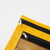 Pochette à crayons B5 pour l'école et le bureau avec double poche en filet, compatible avec les classeurs à anneaux à 3 trous pour feuilles mobiles