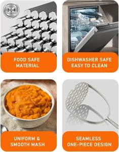 Prensa de Patatas de Acero Inoxidable con Descuento por Tiempo Limitado, Prensa para Batatas y Calabazas, Triturador de Patatas - Product Image 5