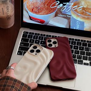 เคสโทรศัพท์ลายคลื่นสีขาวและสีไวน์แดงที่ไม่ซ้ำใครสำหรับ iPhone 15 PRO MAX 16 15 14 13 12 11ใหม่เคสนิ่มสำหรับเด็กผู้หญิงและสุภาพสตรี - Product Image 5