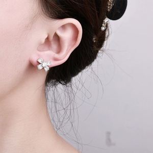 Full Diamond Bow <b>Stud</b> Moissanite Earrings - Product Image 3