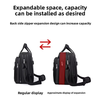 Sac à main pour homme en nylon de grande capacité, sac à main pour ordinateur portable, sac bandoulière, sac de voyage extensible
