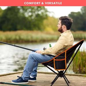 Chaise de camping pliable promotionnelle en nylon durable de haute qualité, logo personnalisé, design léger et portable, style simple - Product Image 2