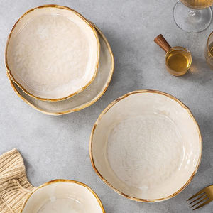 Ensemble de saladiers style pierre ensemble de <span class=keywords><strong>vaisselle</strong></span> en céramique ensemble d'<span class=keywords><strong>assiettes</strong></span> et de bols ronds en porcelaine pour la maison - Product Image 3