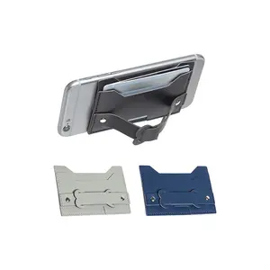 Promotional Simple Universal Cell Phone Holder Back Sticky Card Holder Double Leather Back Sticky Card Holder