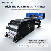 Versijet 2 Head 600mm Semi-Automatic Digital DTF Printer Pro Epson Head Tinta Pigment Garansi 1 Tahun Baru Roll-to-Roll T-shirt